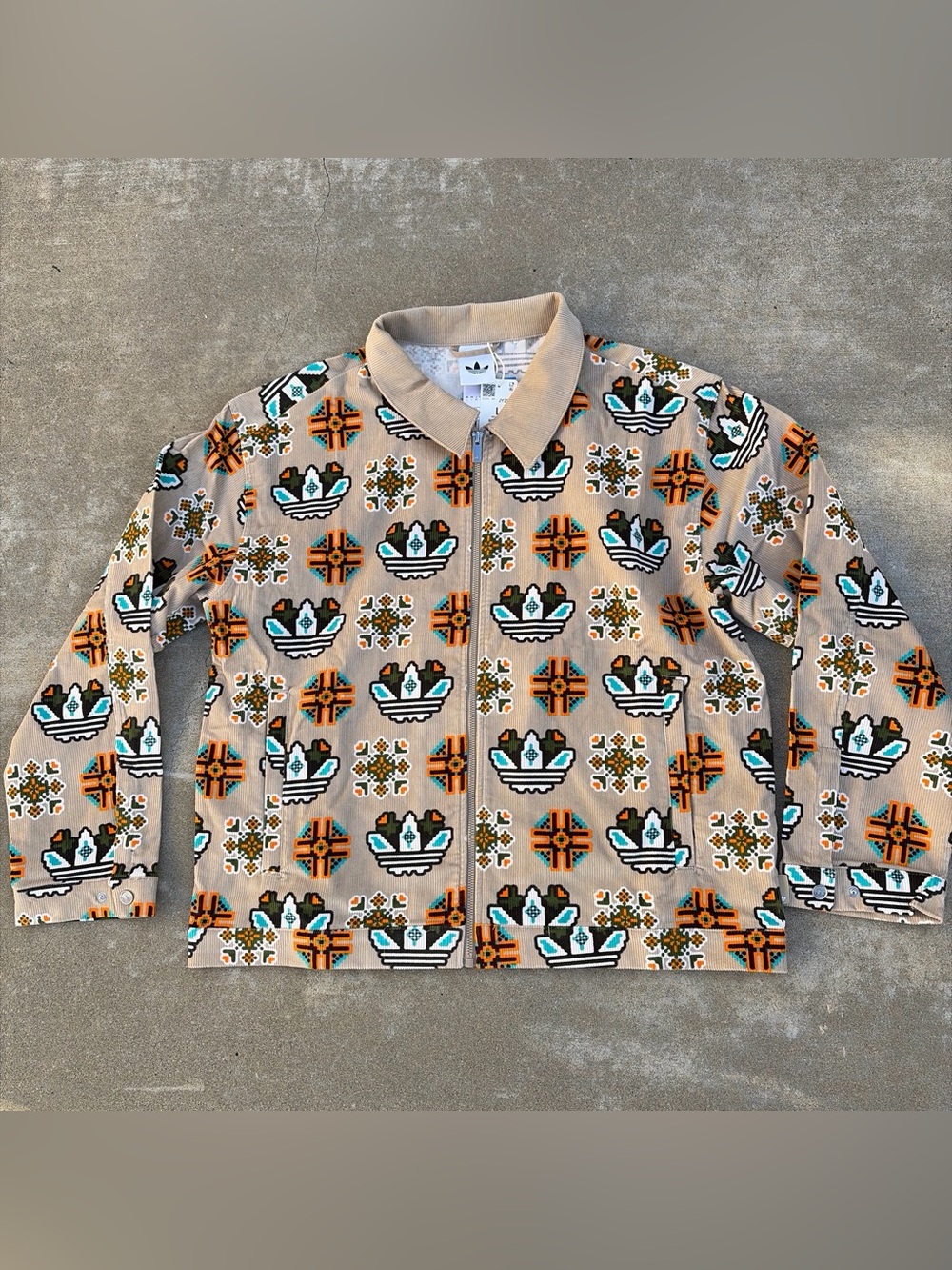 NWT Adidas Monogram Allover Print Loose Coach Jacket - Men’s - JY2996